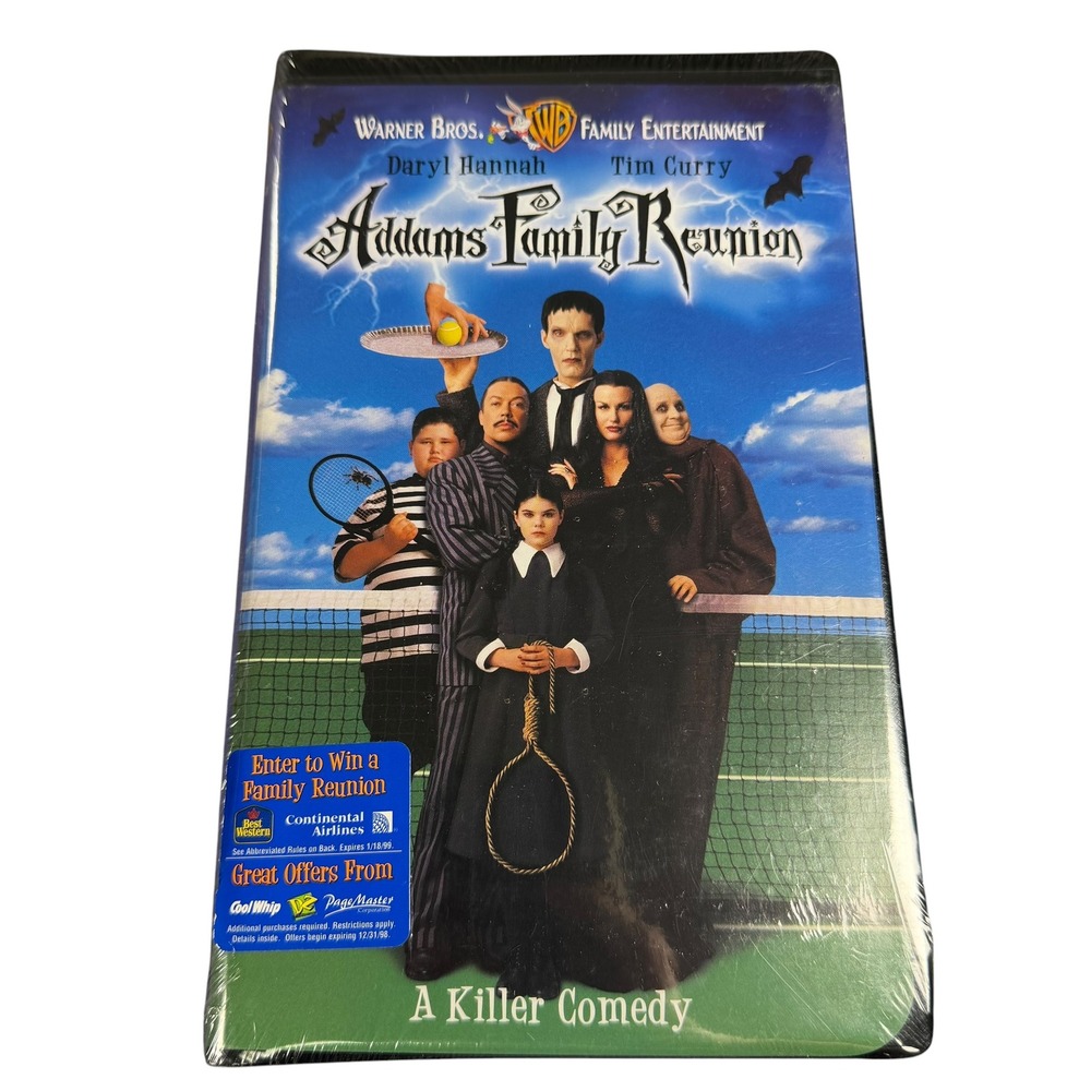 Addams Family Reunion VHS 1998 Daryl Hannah Tim Curry Factory Sealed Warner Bros